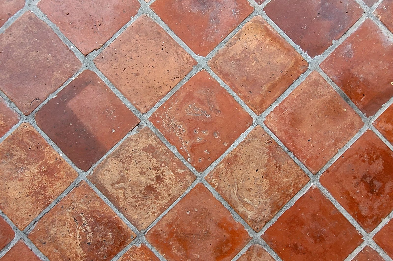 Close-up,Of,A,Rustic,Terracotta,Tile,Floor,Arranged,In,A